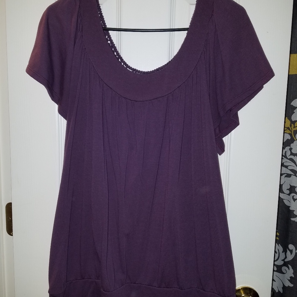 Maurices purple lace back top